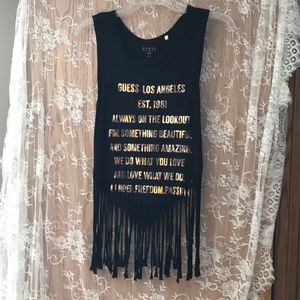 Guess fringe tank top